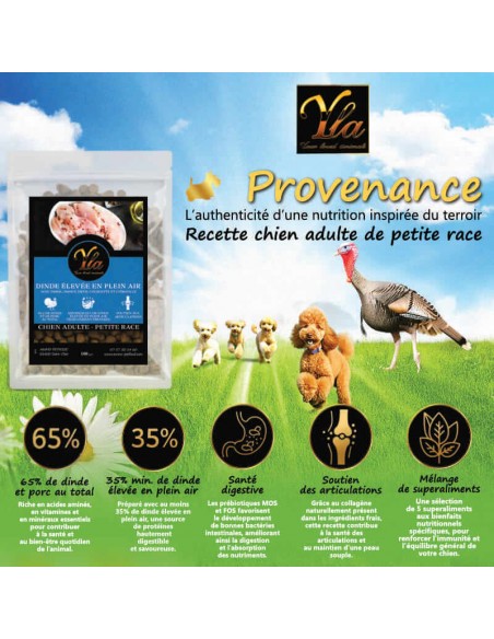 Croquettes sans céréales avec superaliments pour chien de petite race