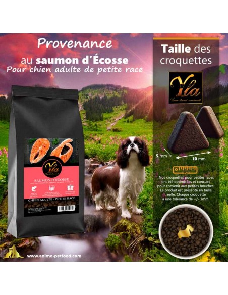 Forme et taille conçues pour une alimentation facile des petites races.