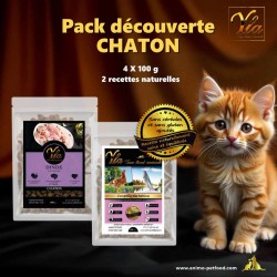 Alimentation naturelle pour chaton avec deux recettes sans gluten