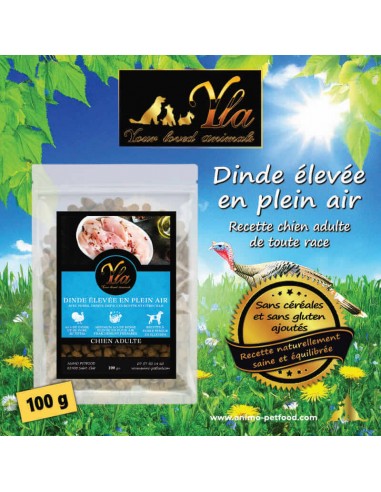 Croquettes sans céréales à la dinde pour chien adulte sensible