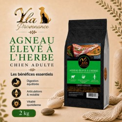 Sac de croquettes YLA Provenance Agneau élevé à l’herbe 2 kg pour chien adulte toutes races