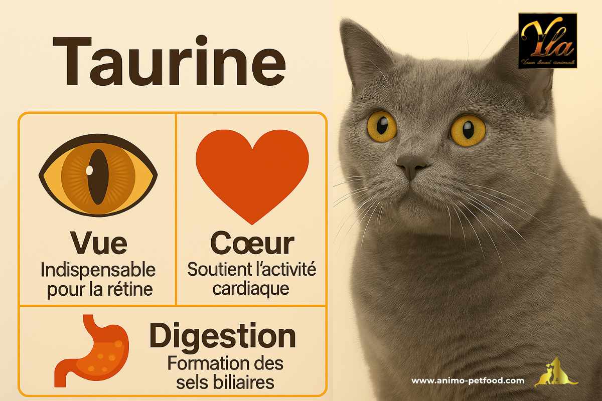 La taurine est essentielle à la santé du chat