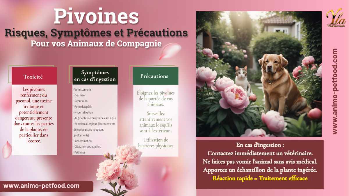 Les Pivoines : Toxicité, Risques, Symptômes et Précautions pour les Chiens et Chats